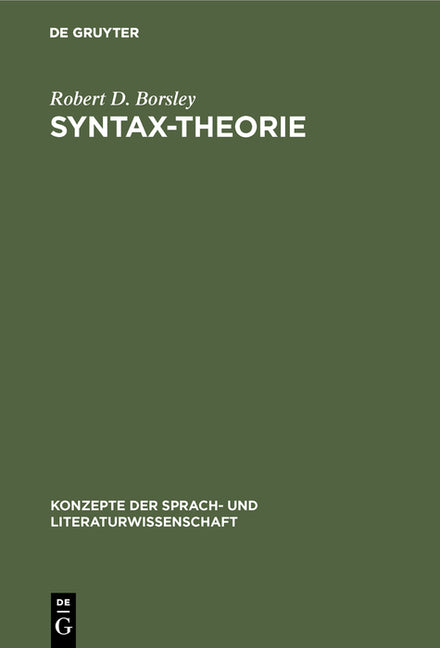 Syntax-Theorie (Reprint 2013) - Ingram