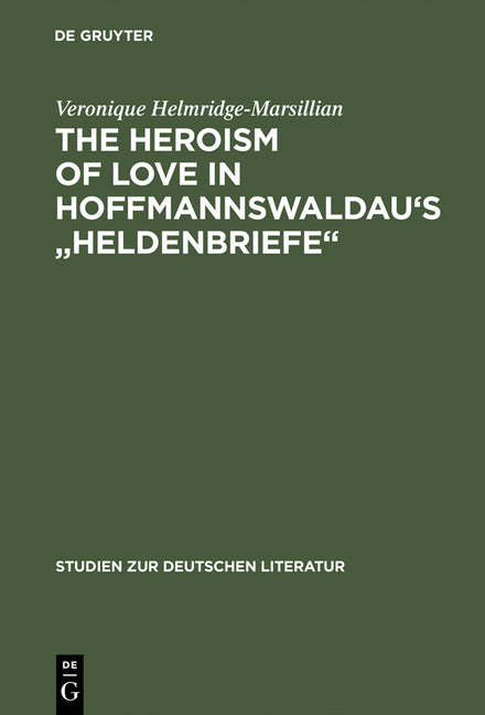 Heroism of Love in Hoffmannswaldau's Heldenbriefe (Reprint 2015) - Ingram