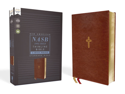 Nasb, Thinline Bible, Large Print, Leathersoft, Brown, Red Letter Edition, 1995 Text, Comfort Print - Ingram