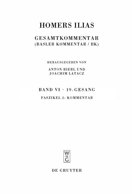 Homers Ilias: Gesamtkommentar, Band VI: Faszikel 2 - Ingram