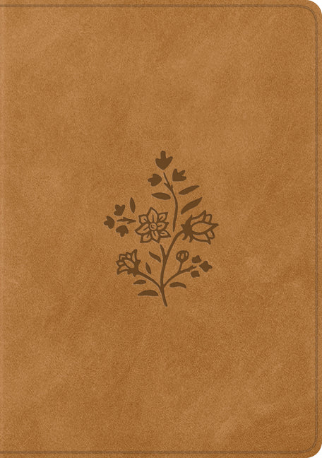 ESV Single Column Journaling Bible, Large Print (Trutone, Nubuck Caramel, Wildflower Design) - Ingram