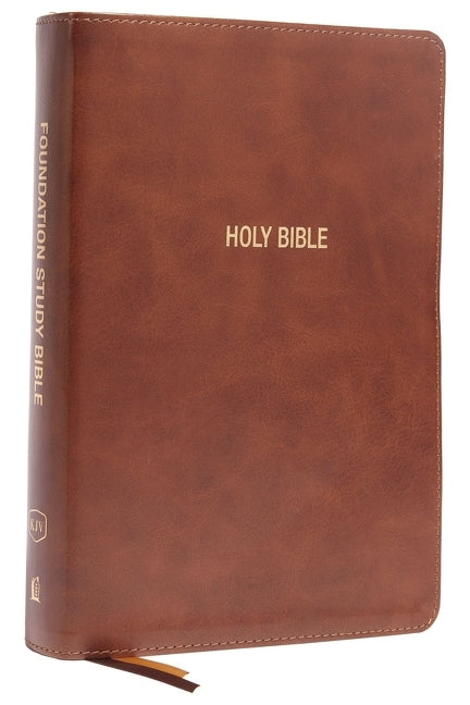 Kjv, Foundation Study Bible, Large Print, Leathersoft, Brown, Red Letter, Thumb Indexed, Comfort Print: Holy Bible, King James Version - Ingram