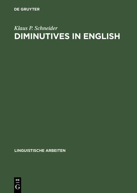 Diminutives in English (Reprint 2012) - Ingram