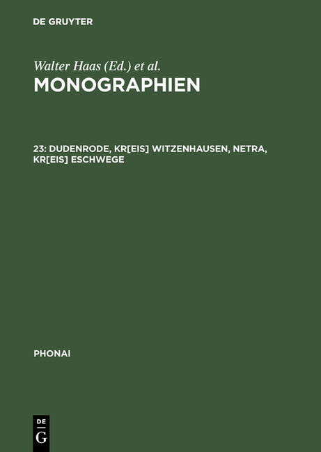 Monographien, 23, Dudenrode, Kr[eis] Witzenhausen, Netra, Kr[eis] Eschwege (Reprint 2017) - Ingram