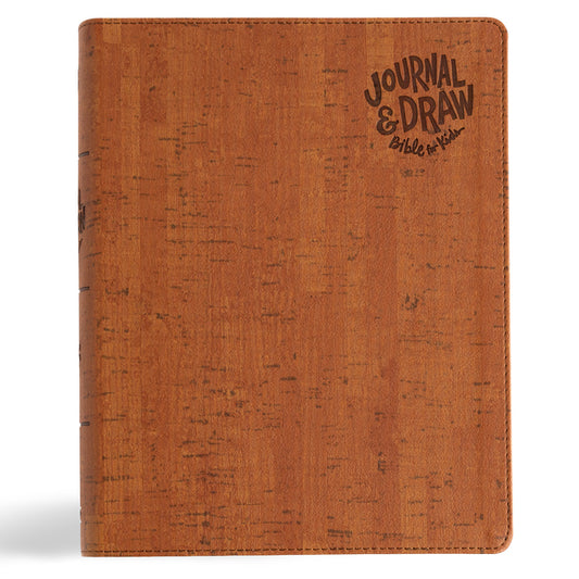 CSB Journal and Draw Bible for Kids, Brown Cork Leathertouch - Ingram