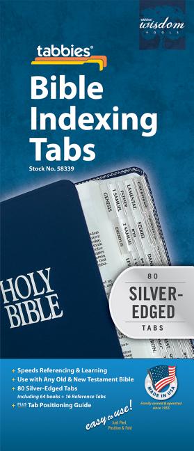 Bible Tab-Protestant-Slv & Blk: Classic Silver-Edged Bible Tabs - Ingram