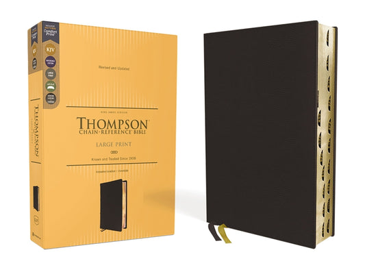Kjv, Thompson Chain-Reference Bible, Large Print, Genuine Leather, Cowhide, Black, Red Letter, Thumb Indexed, Comfort Print - Ingram