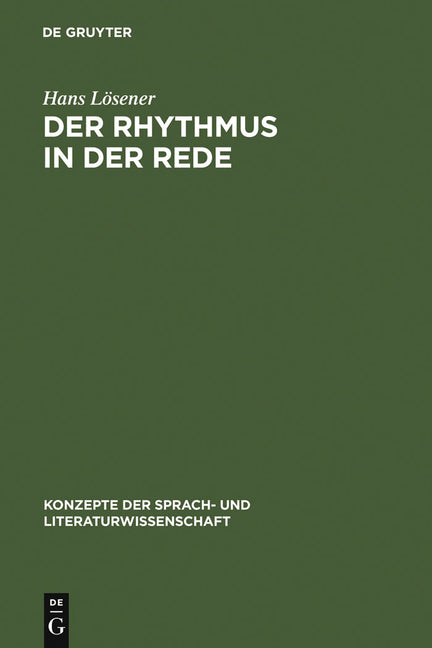 Rhythmus in der Rede (Reprint 2012) - Ingram