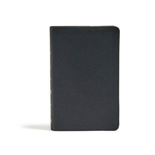 CSB Personal Size Bible, Black Genuine Leather - Ingram