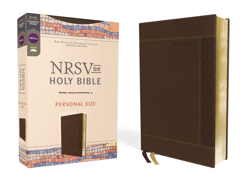 Nrsvue, Holy Bible, Personal Size, Leathersoft, Brown, Comfort Print - Ingram