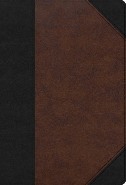 KJV Super Giant Print Reference Bible, Black/Brown Leathertouch, Indexed - Ingram
