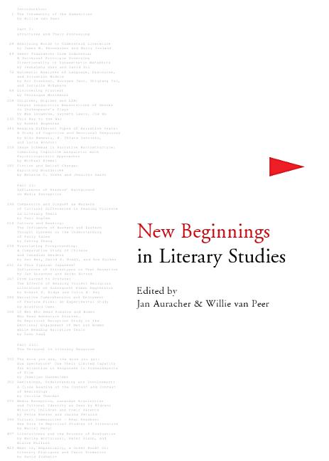 New Beginnings in Literary Studies - Ingram
