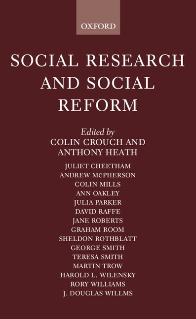 Social Research and Social Reform: Essays in Honour of A. H. Halsey - Ingram