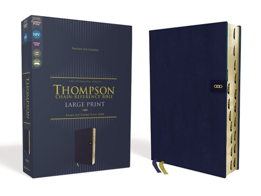 Niv, Thompson Chain-Reference Bible, Large Print, Leathersoft, Navy, Thumb Indexed, Red Letter, Comfort Print - Ingram