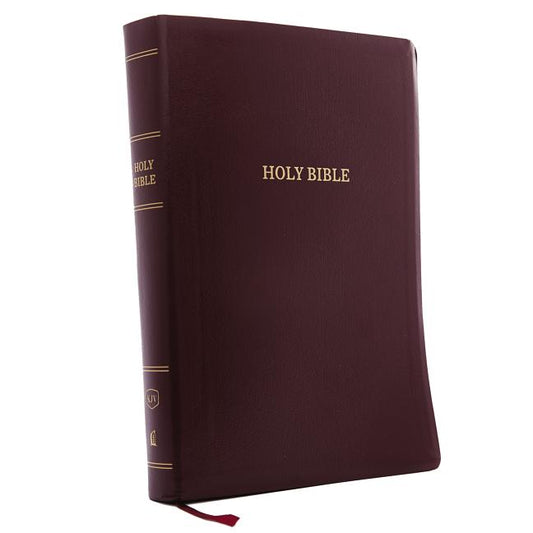 KJV, Reference Bible, Super Giant Print, Leather-Look, Burgundy, Indexed, Red Letter Edition - Ingram