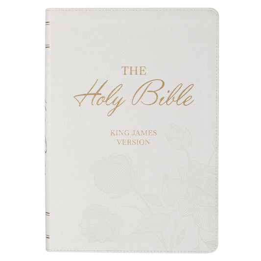 KJV Bible Super Giant Print Faux Leather White - Ingram