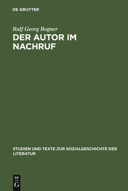 Autor im Nachruf (Reprint 2011) - Ingram