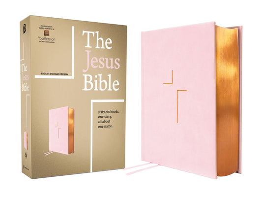 Jesus Bible, ESV Edition, Leathersoft Over Board, Pink - Ingram