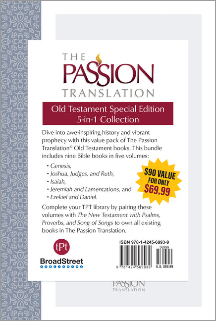 Passion Translation Old Testament Special Edition: 5-In-1 Collection - Ingram