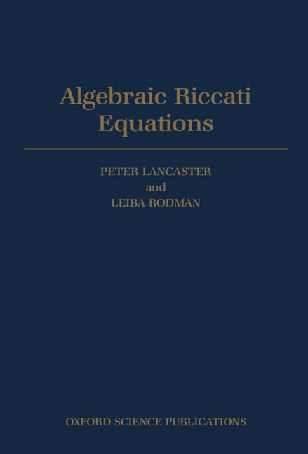 Algebraic Riccati Equations - Ingram