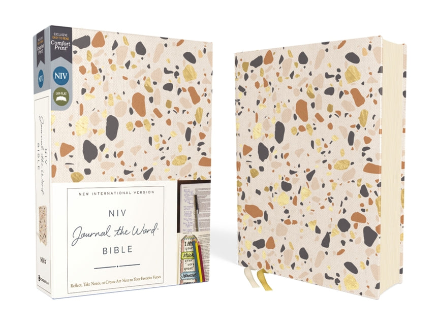 Niv, Journal the Word Bible (Perfect for Note-Taking), Cloth Over Board, Cream, Red Letter, Comfort Print: Reflect, Take Notes, or Create Art Next to - Ingram