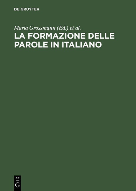 Formazione Delle Parole in Italiano (Reprint 2012) - Ingram
