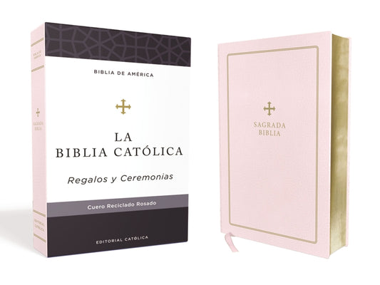 Biblia Católica, Regalos Y Ceremonias, Piel Reciclada, Rosado, Comfort Print - Ingram