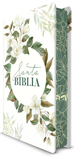 Biblia Rvr 1960 Letra Grande Tamaño Manual, Tapa Dura Con Flores Blancas Y Cantos Pintados / Spanish Bible Rvr 1960 Handy Size White Flowers Sprayed E - Ingram