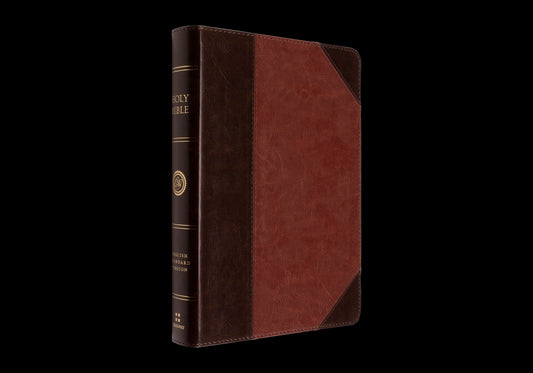 ESV Large Print Wide Margin Bible (Trutone, Brown/Cordovan, Portfolio Design) - Ingram