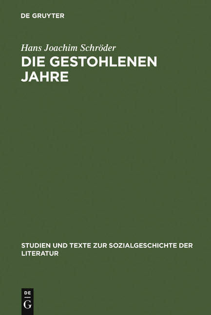 gestohlenen Jahre (Reprint 2012) - Ingram