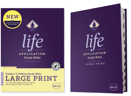 NKJV Life Application Study Bible, Third Edition, Large Print (Hardcover, Indexed, Red Letter) - Ingram