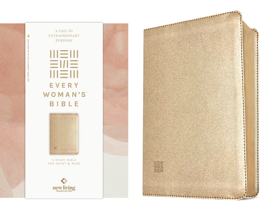 NLT Every Woman's Bible, Filament Enabled (Leatherlike, Soft Gold, Red Letter) - Ingram