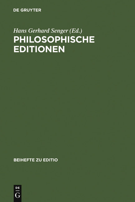 Philosophische Editionen: Erwartungen an Sie - Wirkungen Durch Sie. Beiträge Zur VI. Internationalen Fachtagung Der Arbeitsgemeinschaft Philosophische - Ingram