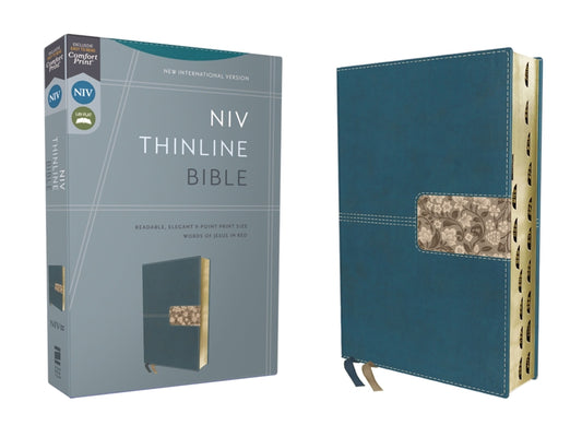 Niv, Thinline Bible, Leathersoft, Teal, Red Letter, Thumb Indexed, Comfort Print - Ingram