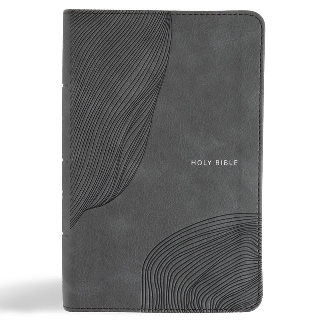 CSB Single-Column Compact Bible, Digital Study Edition, Charcoal Leathertouch (Digital Study) - Ingram