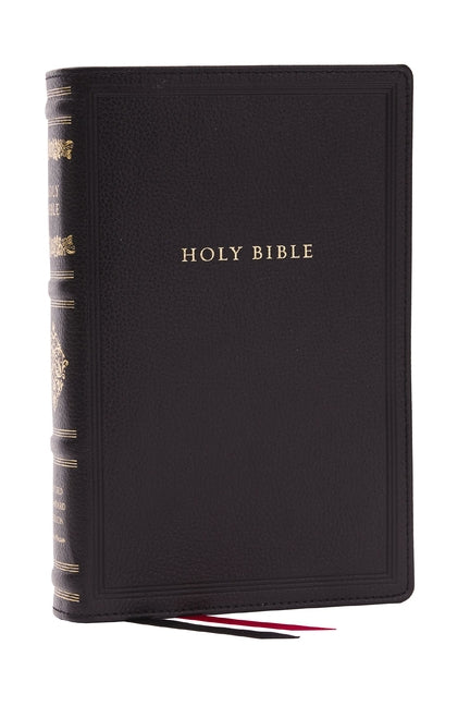 RSV Personal Size Bible with Cross References, Black Genuine Leather, (Sovereign Collection) - Ingram