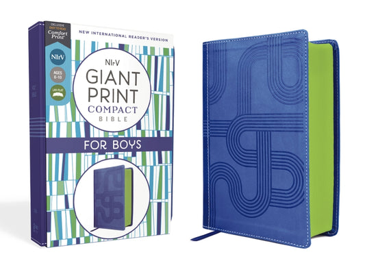 Nirv, Giant Print Compact Bible for Boys, Leathersoft, Blue, Comfort Print - Ingram