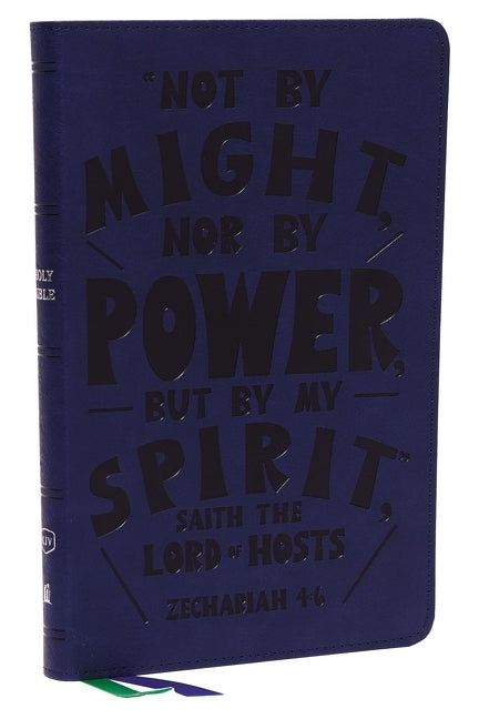 KJV Holy Bible: Thinline Youth Edition, Blue Leathersoft, Red Letter, Comfort Print: King James Version (Verse Art Cover Collection) - Ingram