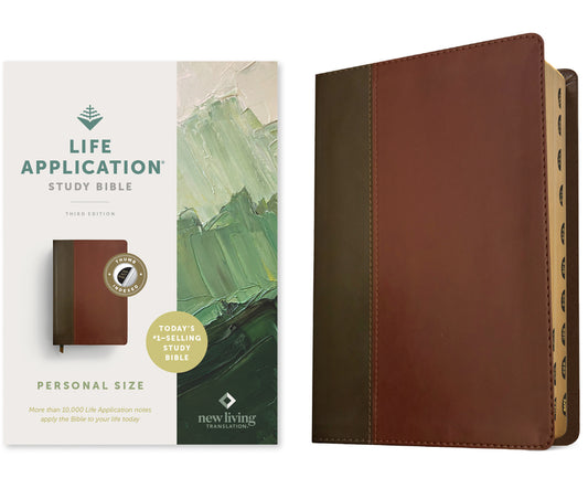 NLT Life Application Study Bible, Third Edition, Personal Size (Leatherlike, Brown/Mahogany, Indexed, Red Letter) - Ingram