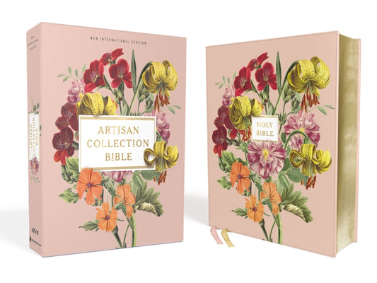 Niv, Artisan Collection Bible, Leathersoft, Blush Floral, Red Letter Edition, Comfort Print - Ingram