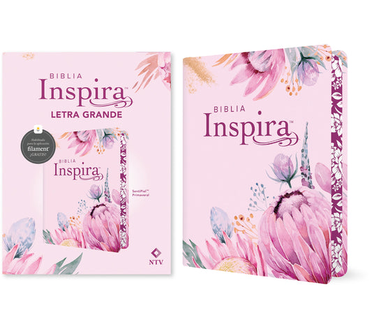 Biblia Inspira Ntv, Letra Grande Con Filament (Sentipiel, Primaveral) - Ingram