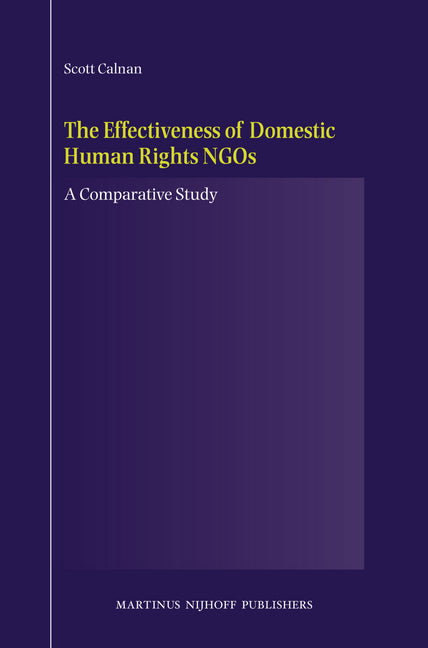 Effectiveness of Domestic Human Rights NGOs: A Comparative Study - Ingram