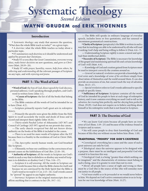Systematic Theology Laminated Sheet - Ingram
