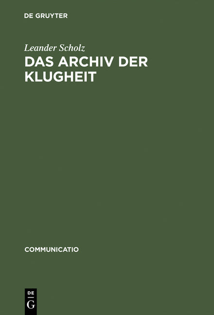 Archiv der Klugheit (Reprint 2015) - Ingram