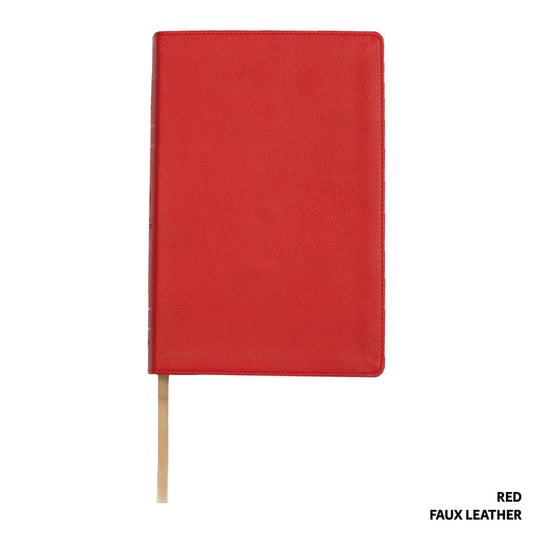 Legacy Standard Bible, Handy Size Paste-Down Red Faux Leather Red Letter - Ingram