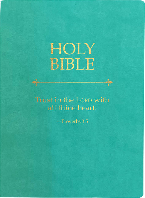 KJV Holy Bible, Trust in the Lord Life Verse Edition, Large Print, Coastal Blue Ultrasoft: (Red Letter, Teal, 1611 Version) - Ingram