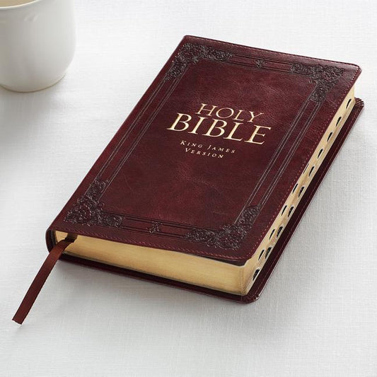 KJV Standard Size Thumb Index Edition: Burgundy - Ingram