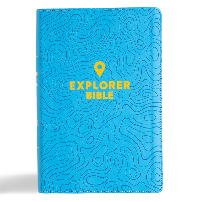 CSB Explorer Bible for Kids, Sky Blue Leathertouch: Placing God's Word in the Middle of God's World - Ingram