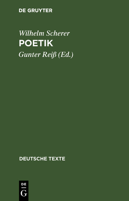 Poetik (Reprint 2017) - Ingram