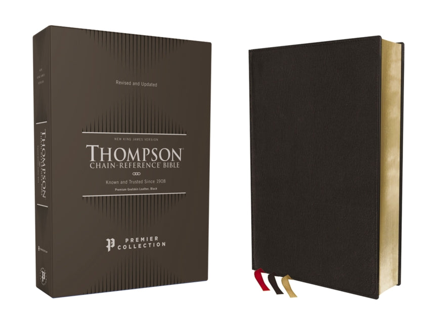 Nkjv, Thompson Chain-Reference Bible, Premium Goatskin Leather, Black, Premier Collection, Black Letter, Art Gilded Edges, Comfort Print - Ingram